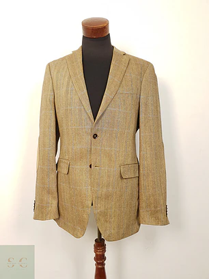 Blazer Barutti Cafe Claro 100% Seda Talla M