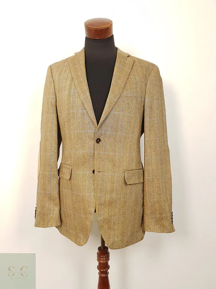 Blazer Barutti Cafe Claro 100% Seda con Coderas - Talla M 4
