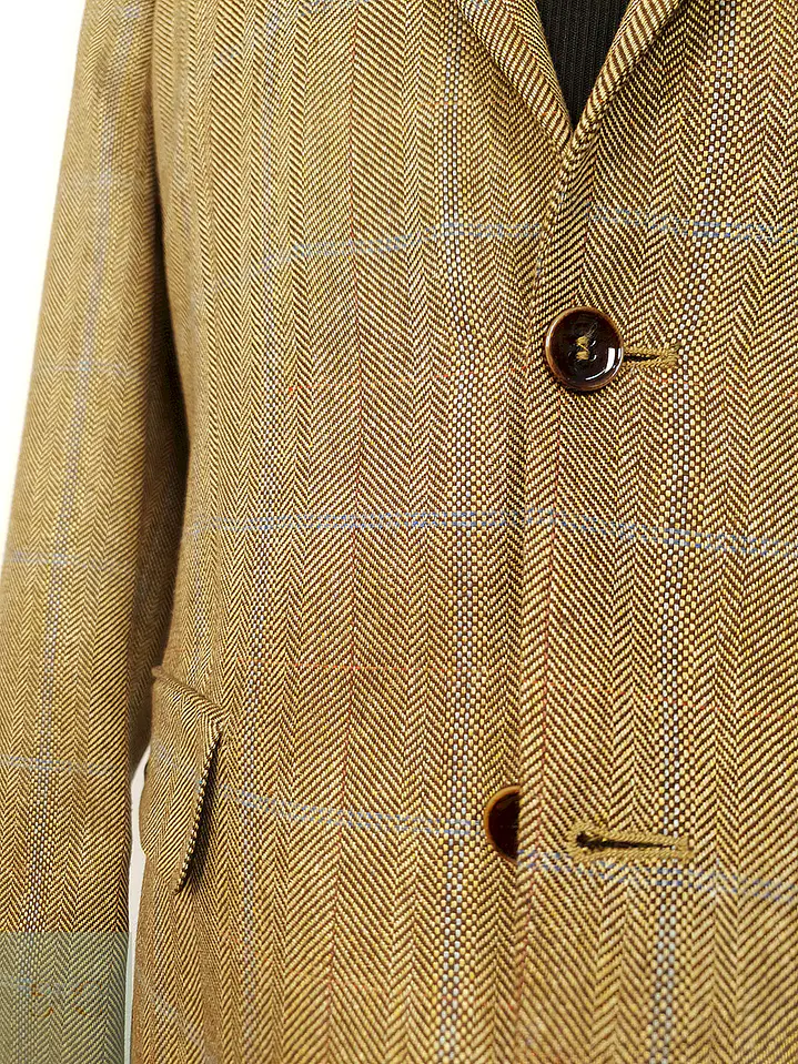 Blazer Barutti Cafe Claro 100% Seda con Coderas - Talla M 10