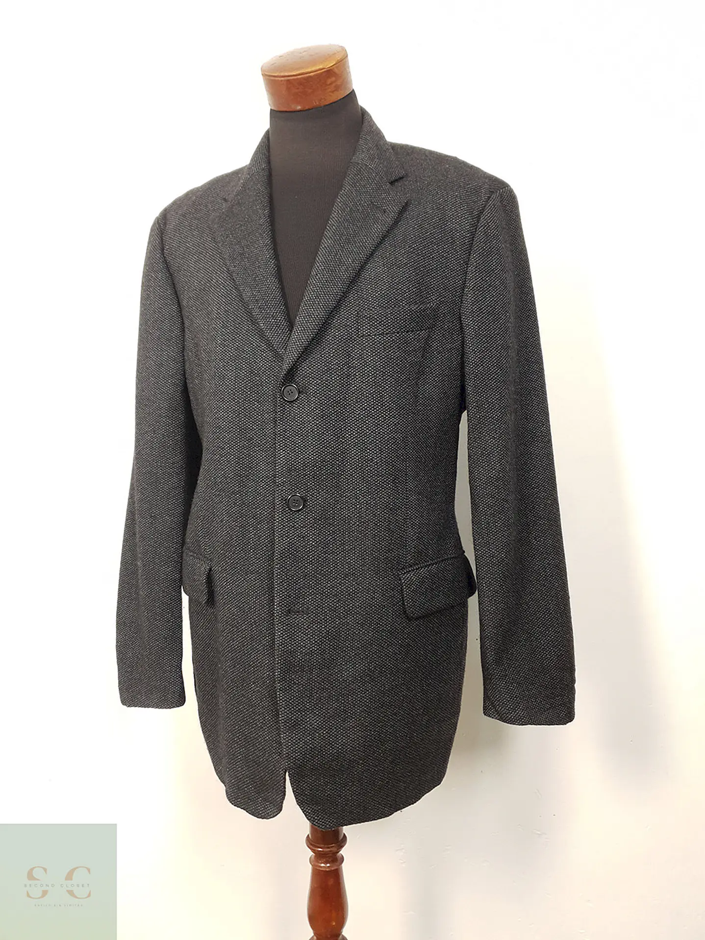 Blazer Hugo Boss Plomo 94% Lana Virgen 6% Cashmere - Talla XL 1