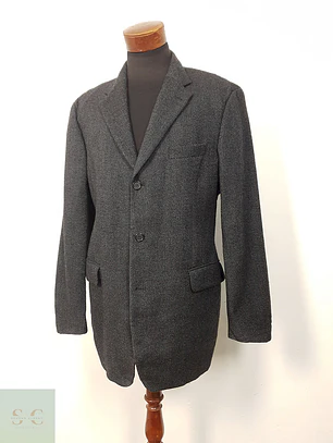 Blazer Hugo Boss Plomo 94% Lana Virgen 6% Cashmere - Talla XL