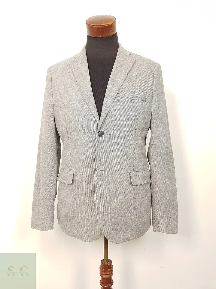 Blazer H&M Gris Mezcla Lana - Talla SM 1