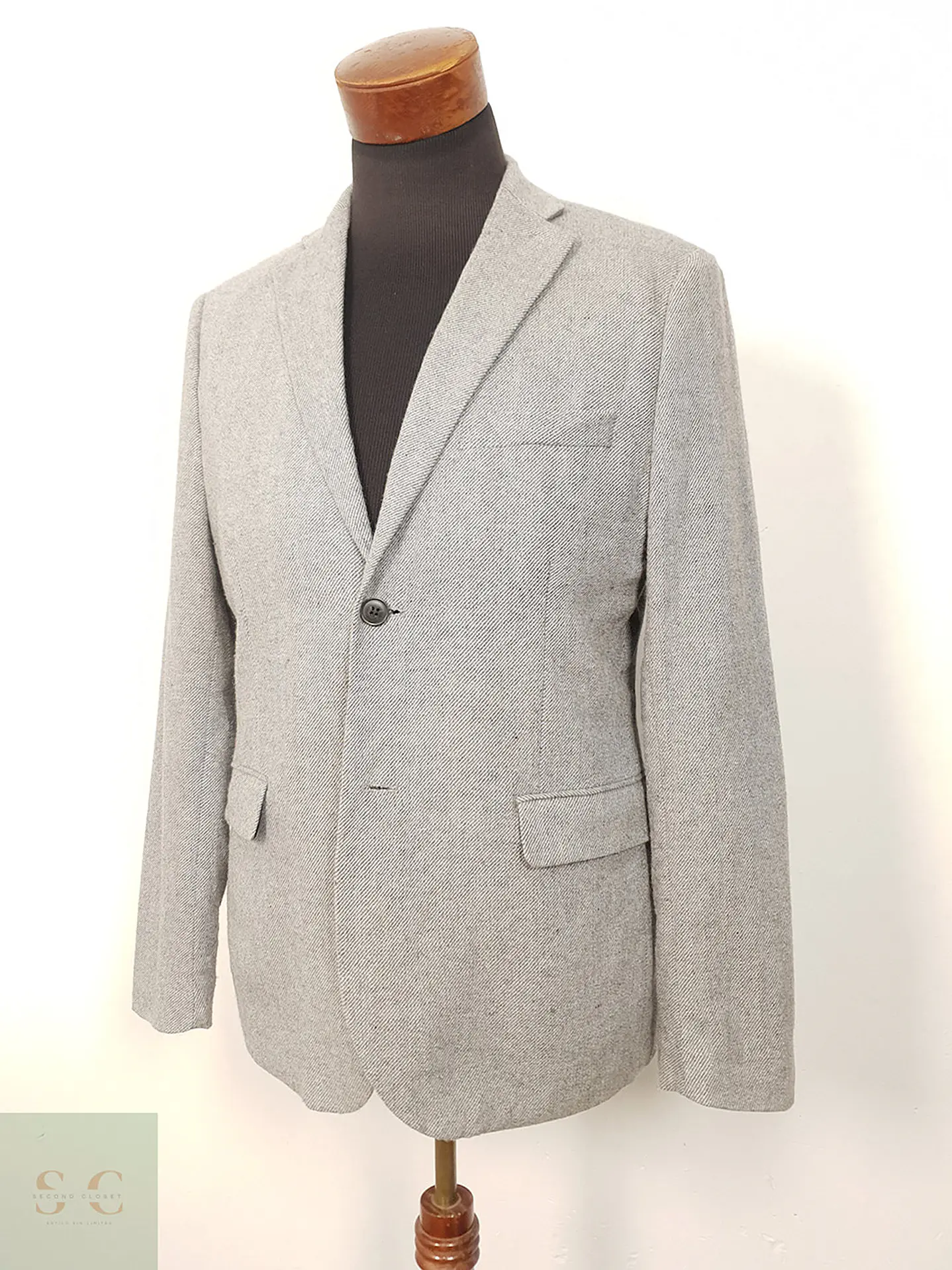 Blazer H&M Gris Mezcla Lana - Talla SM 6