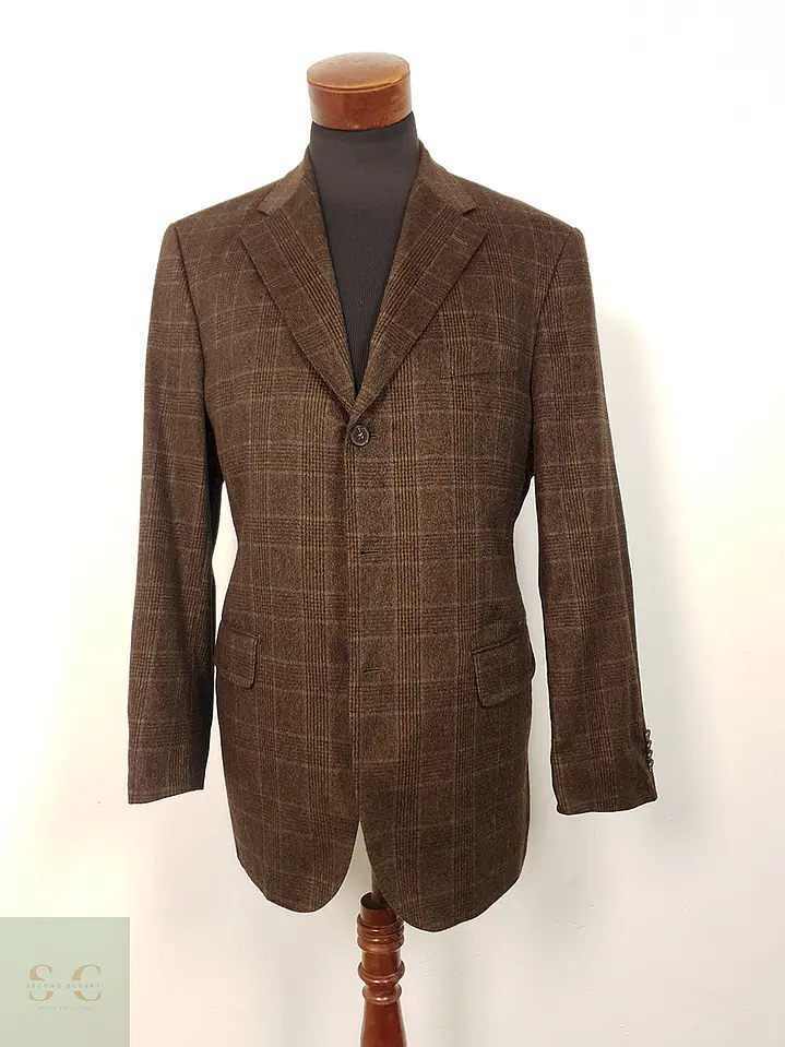 Blazer Kaiser Design Staben Cafe Cuadros 100% Cashmere - Talla XL 3