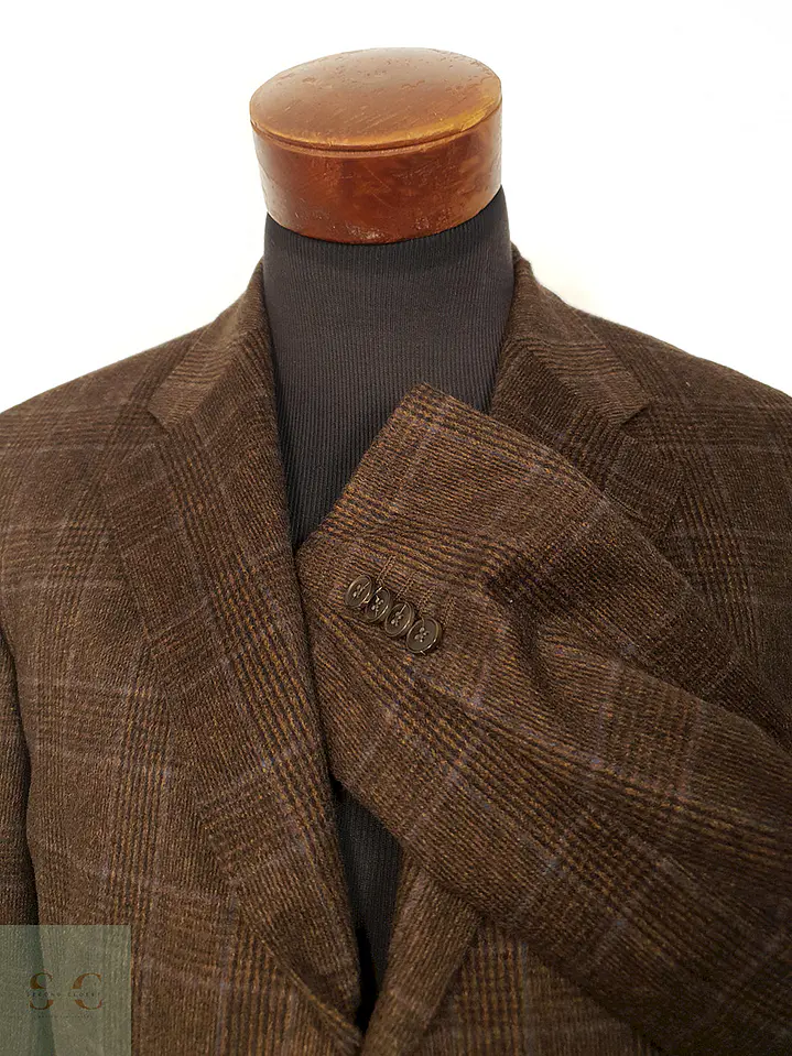 Blazer Kaiser Design Staben Cafe Cuadros 100% Cashmere - Talla XL 6