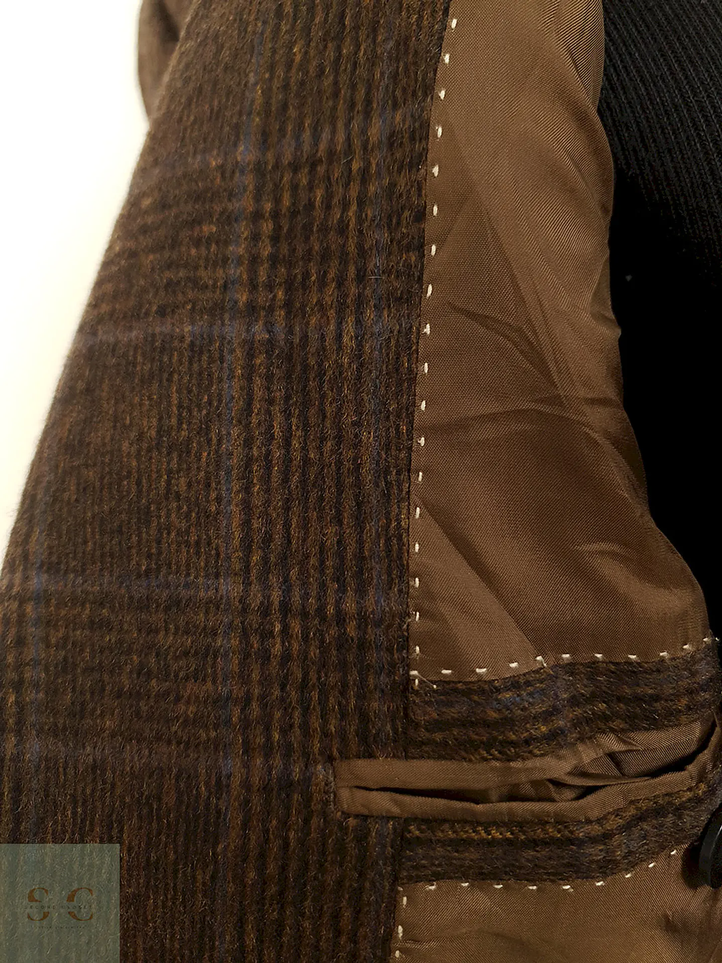 Blazer Kaiser Design Staben Cafe Cuadros 100% Cashmere - Talla XL 7