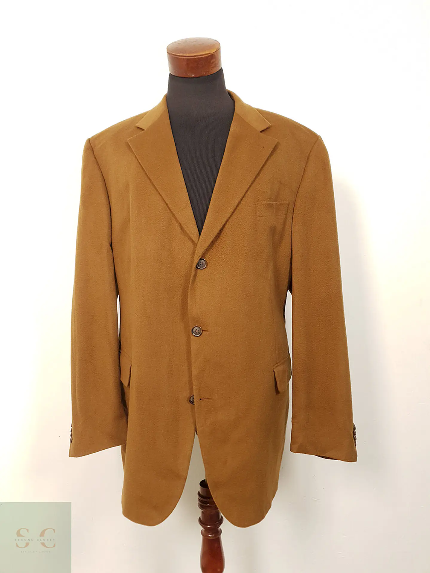Blazer Christian Berg Camel 100% Cashmere - Talla 3XL 1