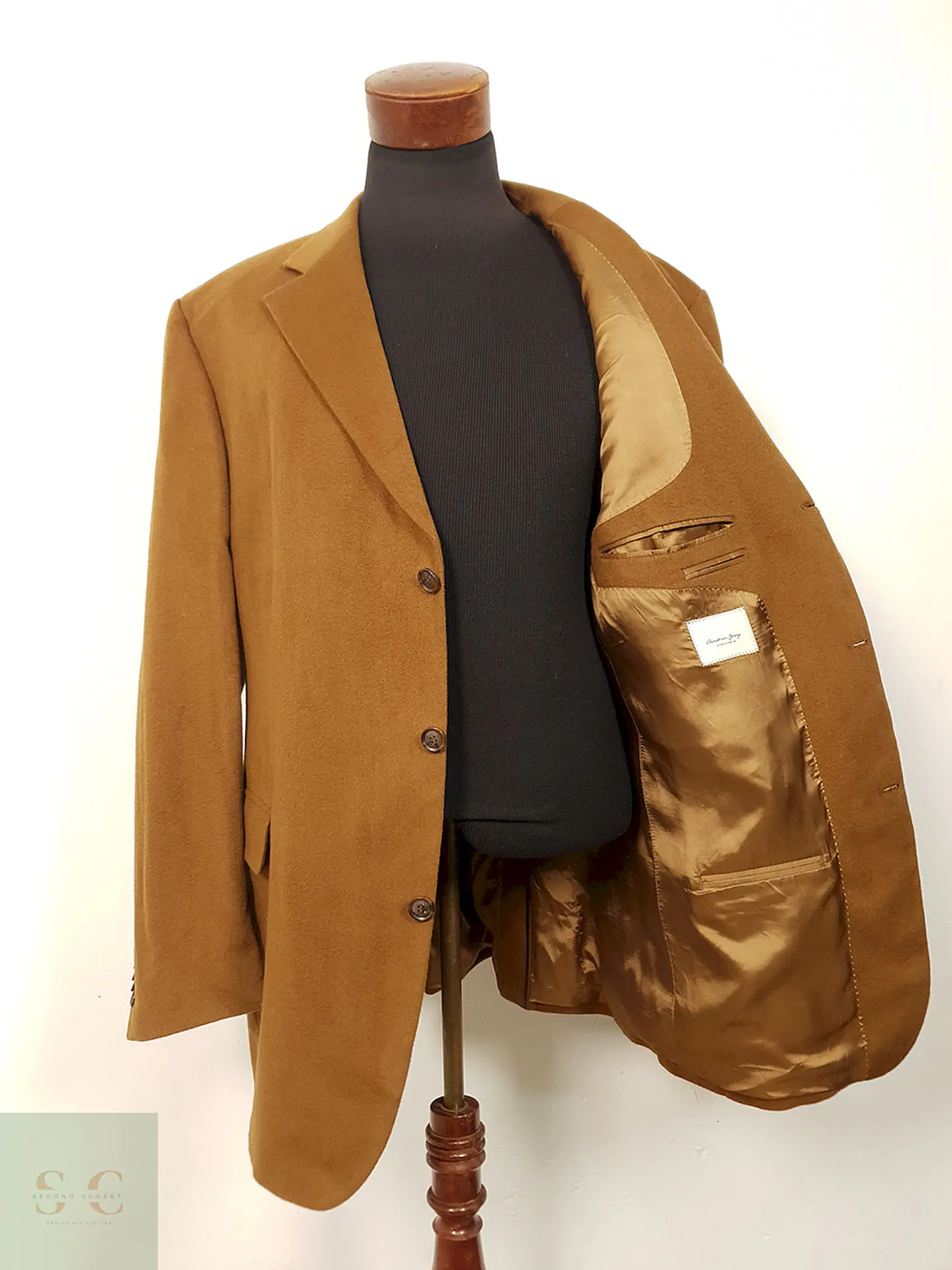 Blazer Christian Berg Camel 100% Cashmere - Talla 3XL 3