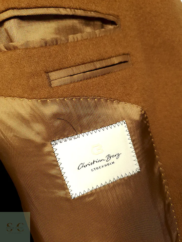 Blazer Christian Berg Camel 100% Cashmere - Talla 3XL 8