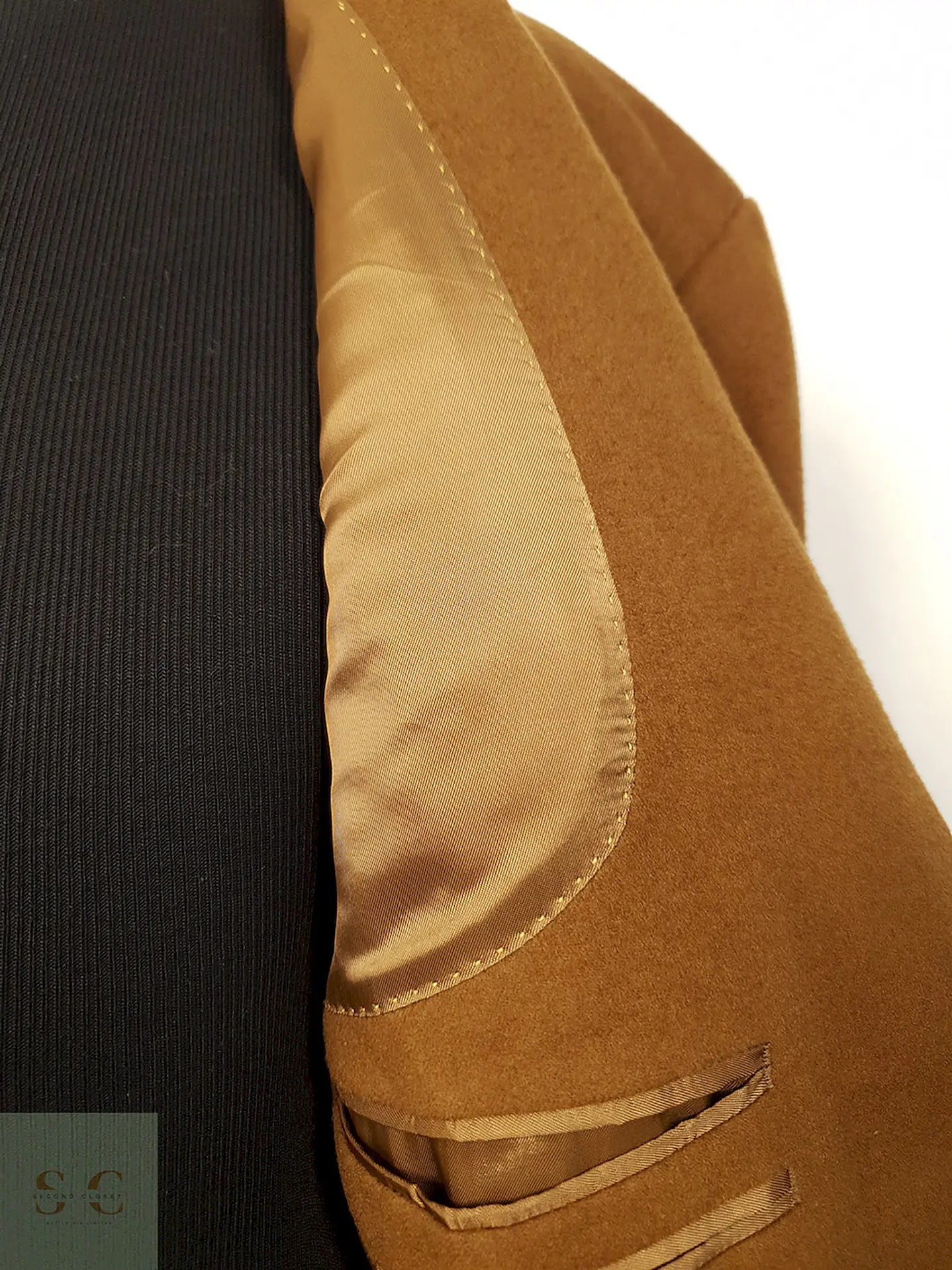 Blazer Christian Berg Camel 100% Cashmere - Talla 3XL 11