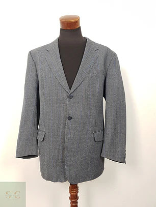 Blazer Creation Gross Mezcla Lana Virgen Azul - Talla XL