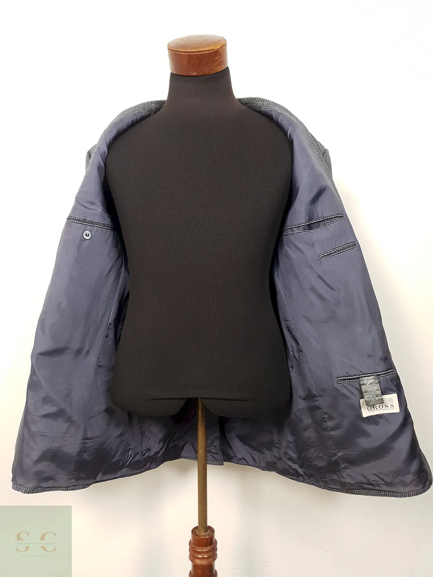 Blazer Creation Gross Mezcla Lana Virgen Azul - Talla XL 3