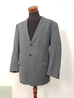 Blazer Creation Gross Mezcla Lana Virgen Azul - Talla XL