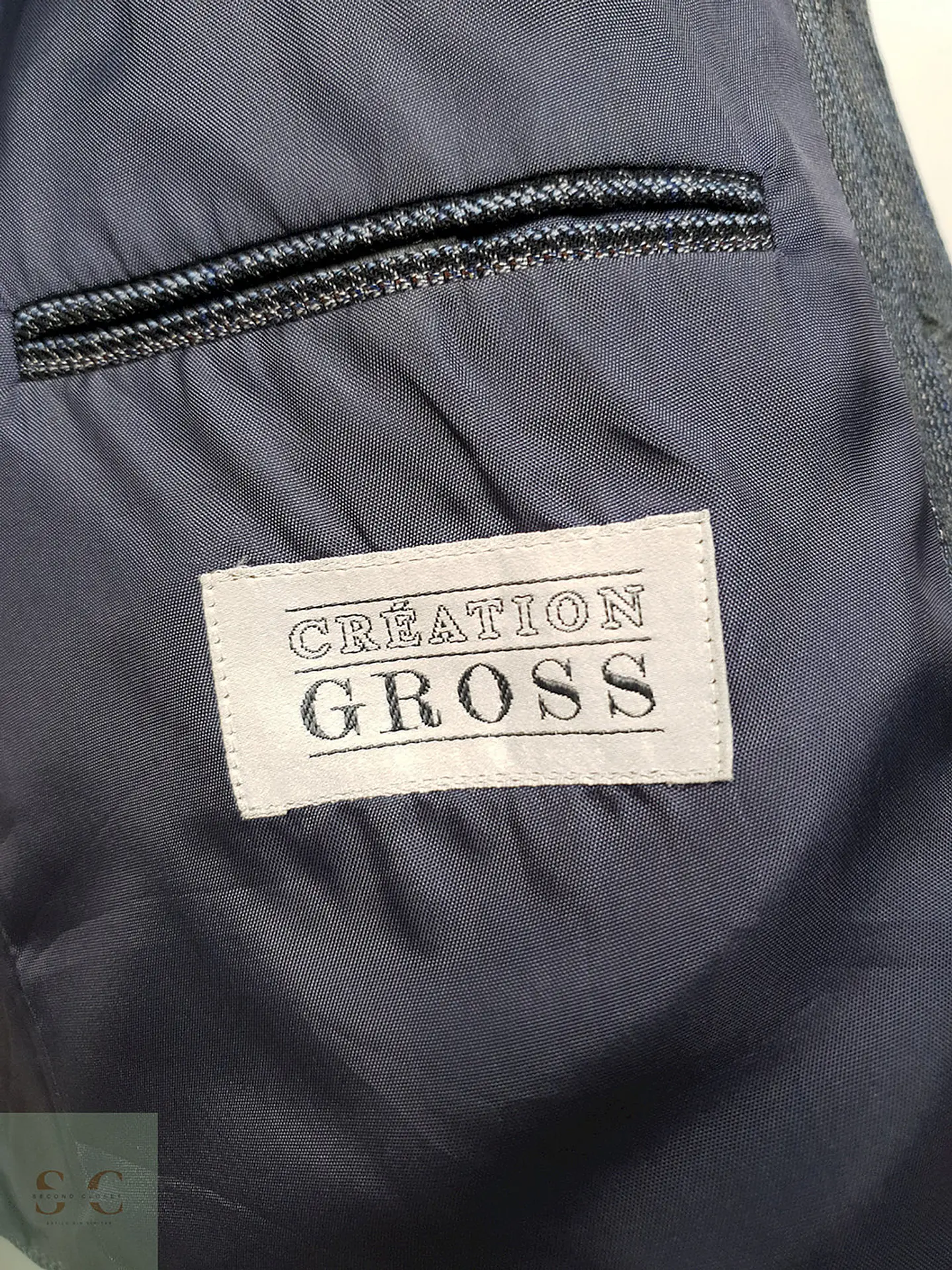 Blazer Creation Gross Mezcla Lana Virgen Azul - Talla XL 7