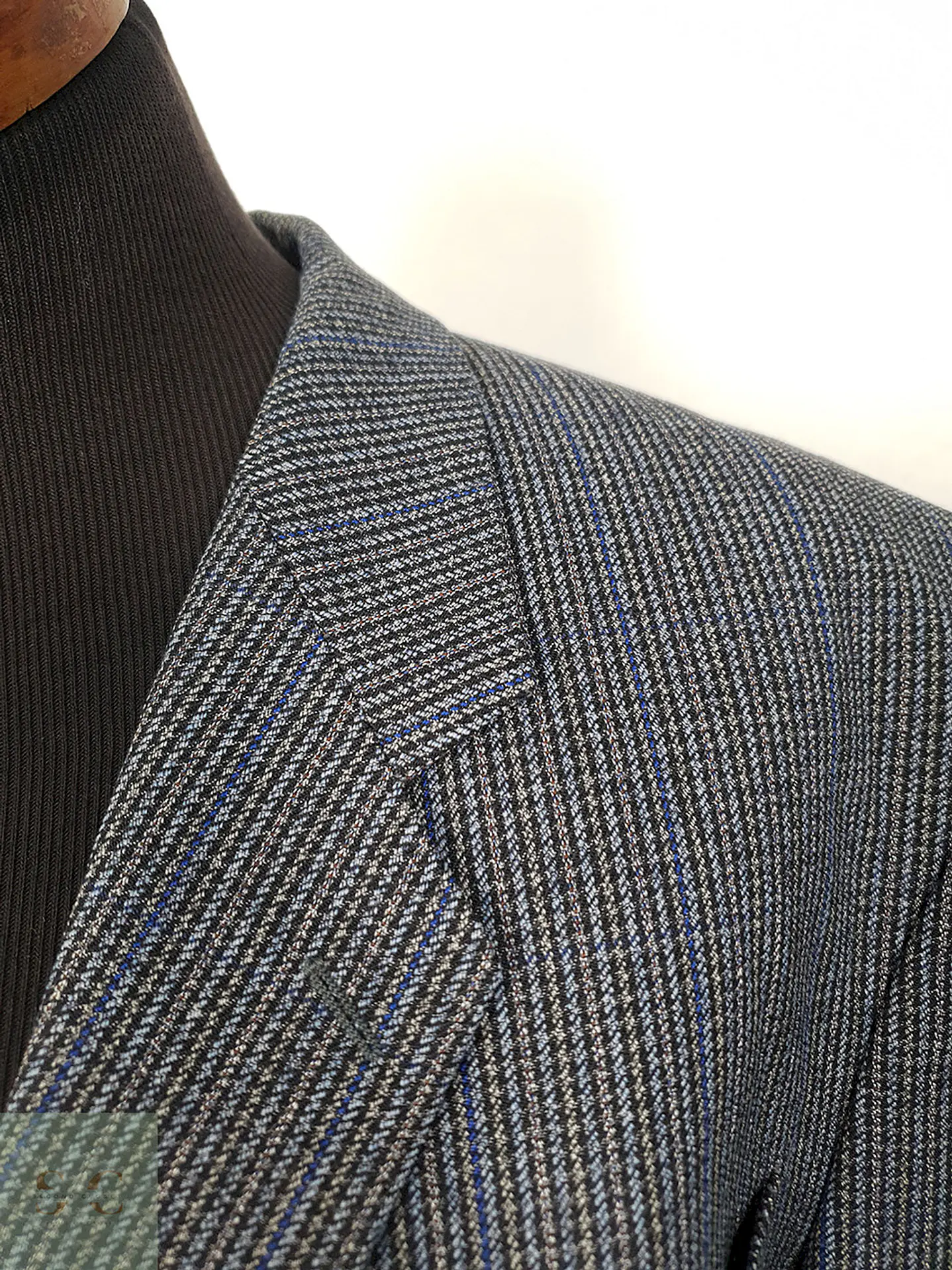 Blazer Creation Gross Mezcla Lana Virgen Azul - Talla XL 9