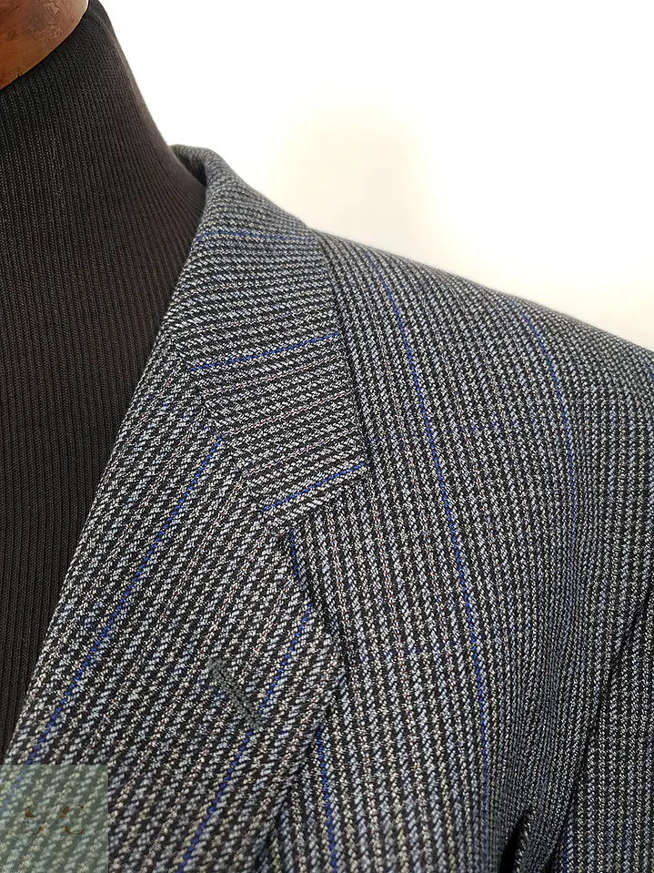 Blazer Creation Gross Mezcla Lana Virgen Azul - Talla XL 9