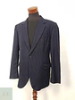Blazer C&A Vintage Azul Rayas Lana Virgen - Talla XL - Miniatura 2