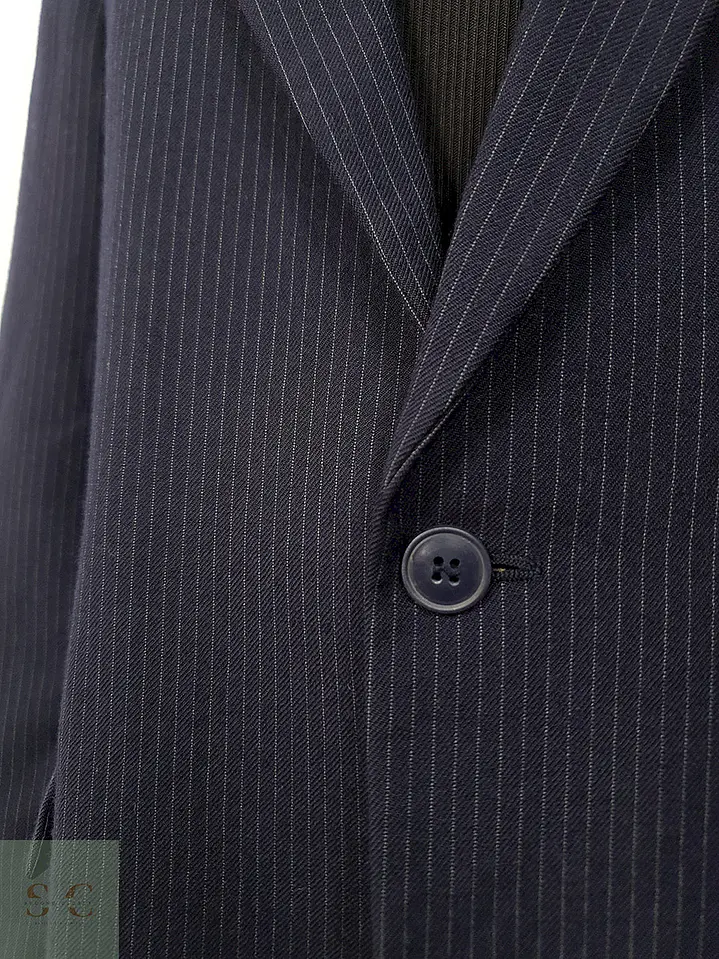 Blazer C&A Vintage Azul Rayas Lana Virgen - Talla XL 4