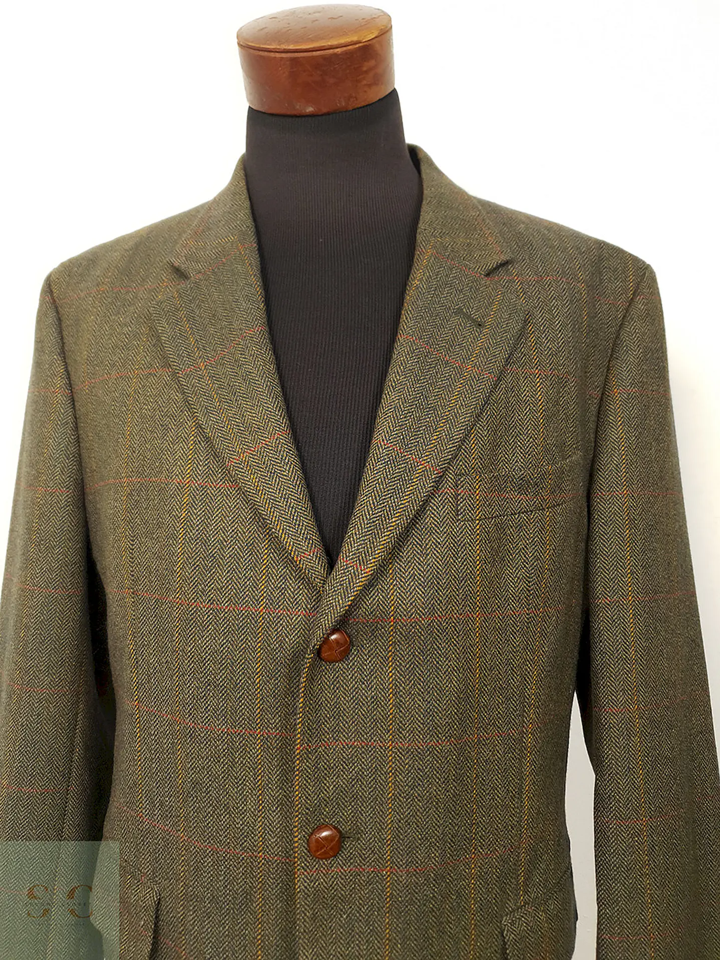 Blazer J. Toyner Original English Verde 100% Lana Cordero - Talla LXL 5