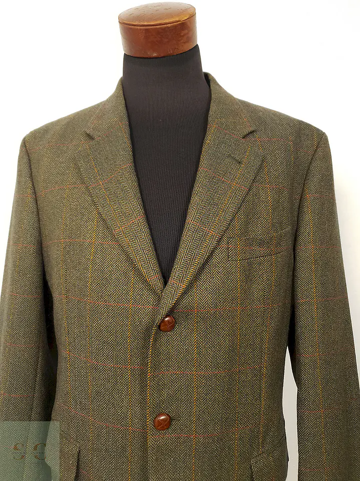 Blazer J. Toyner Original English Verde 100% Lana Cordero - Talla LXL 5