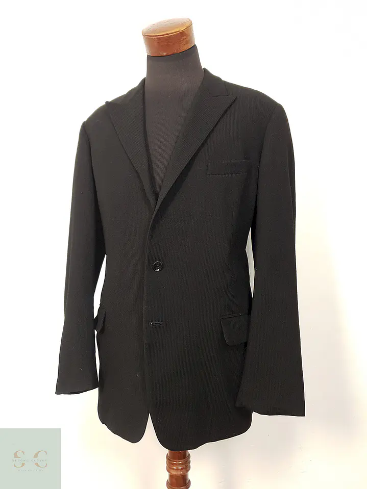 Blazer Vintage Negro Lana Virgen - Talla L 1