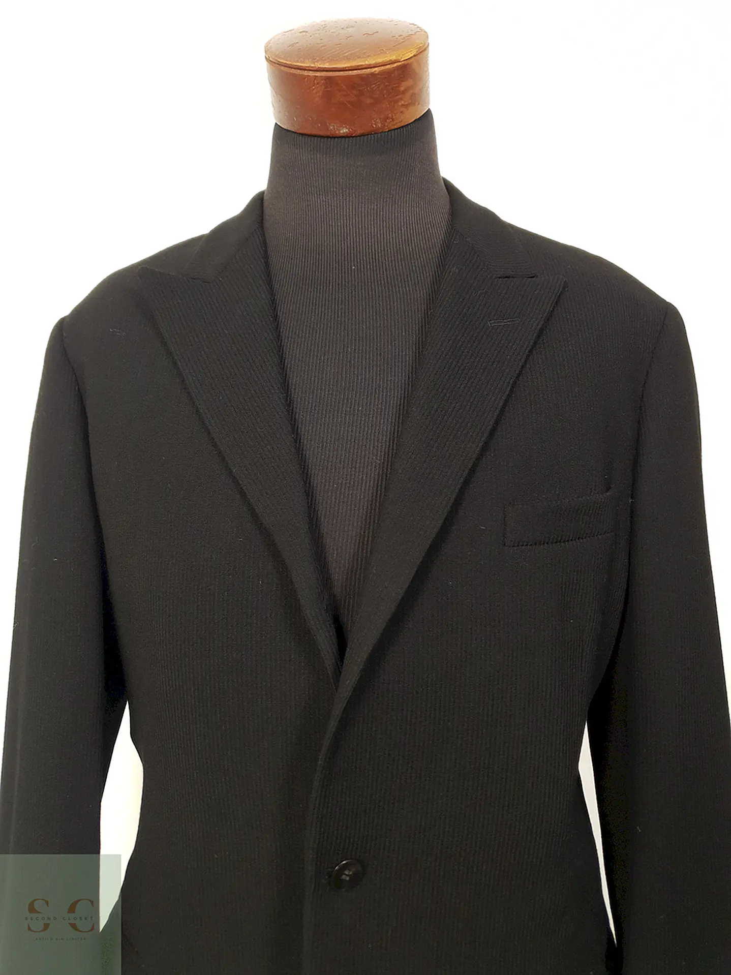 Blazer Vintage Negro Lana Virgen - Talla L 8