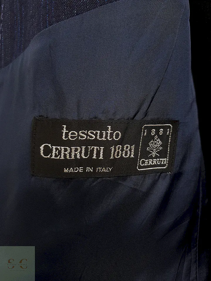 Blazer Cerruti 1881 Azul Rayas Lana Virgen - Talla SM 8