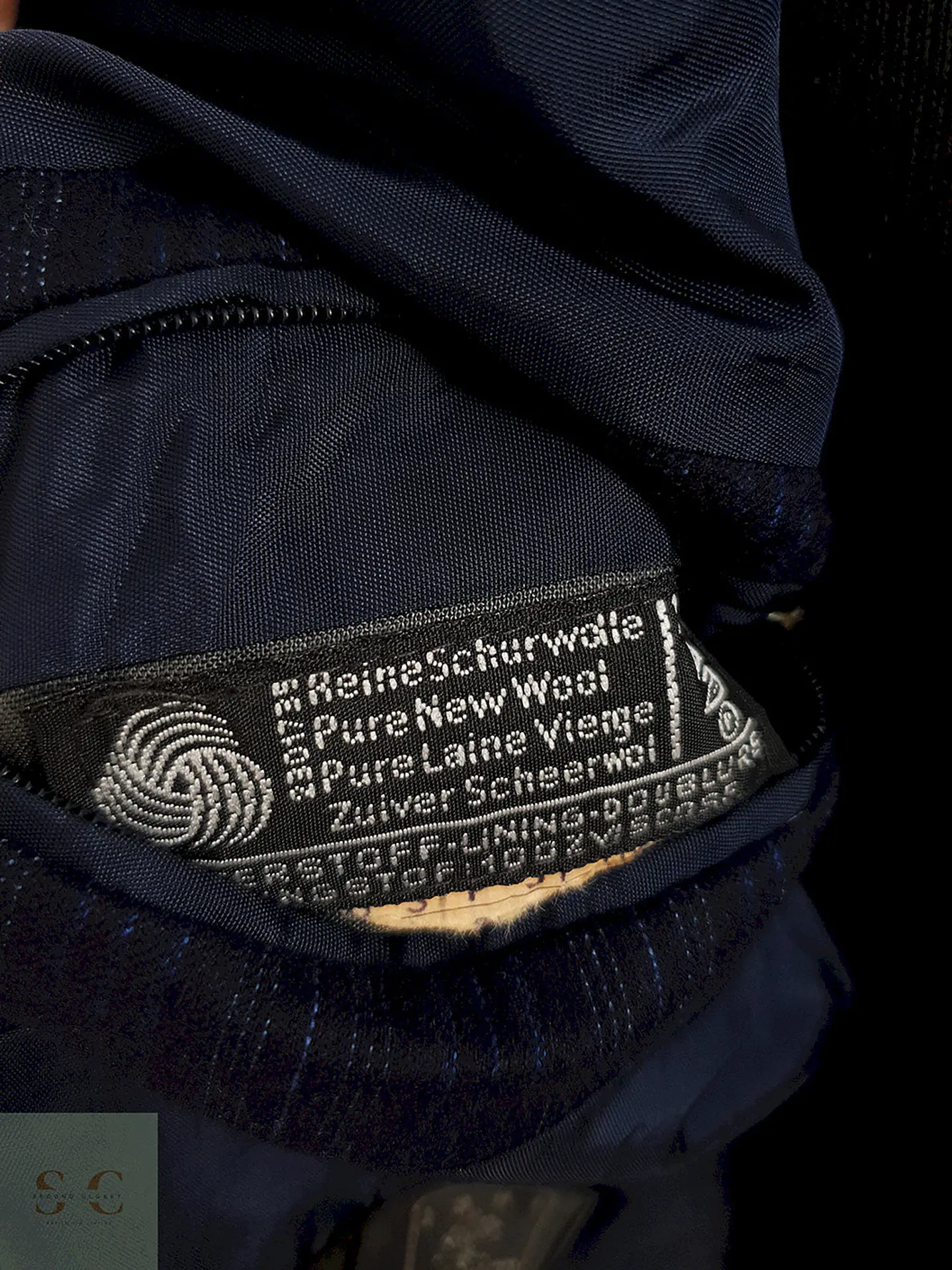 Blazer Cerruti 1881 Azul Rayas Lana Virgen - Talla SM 10