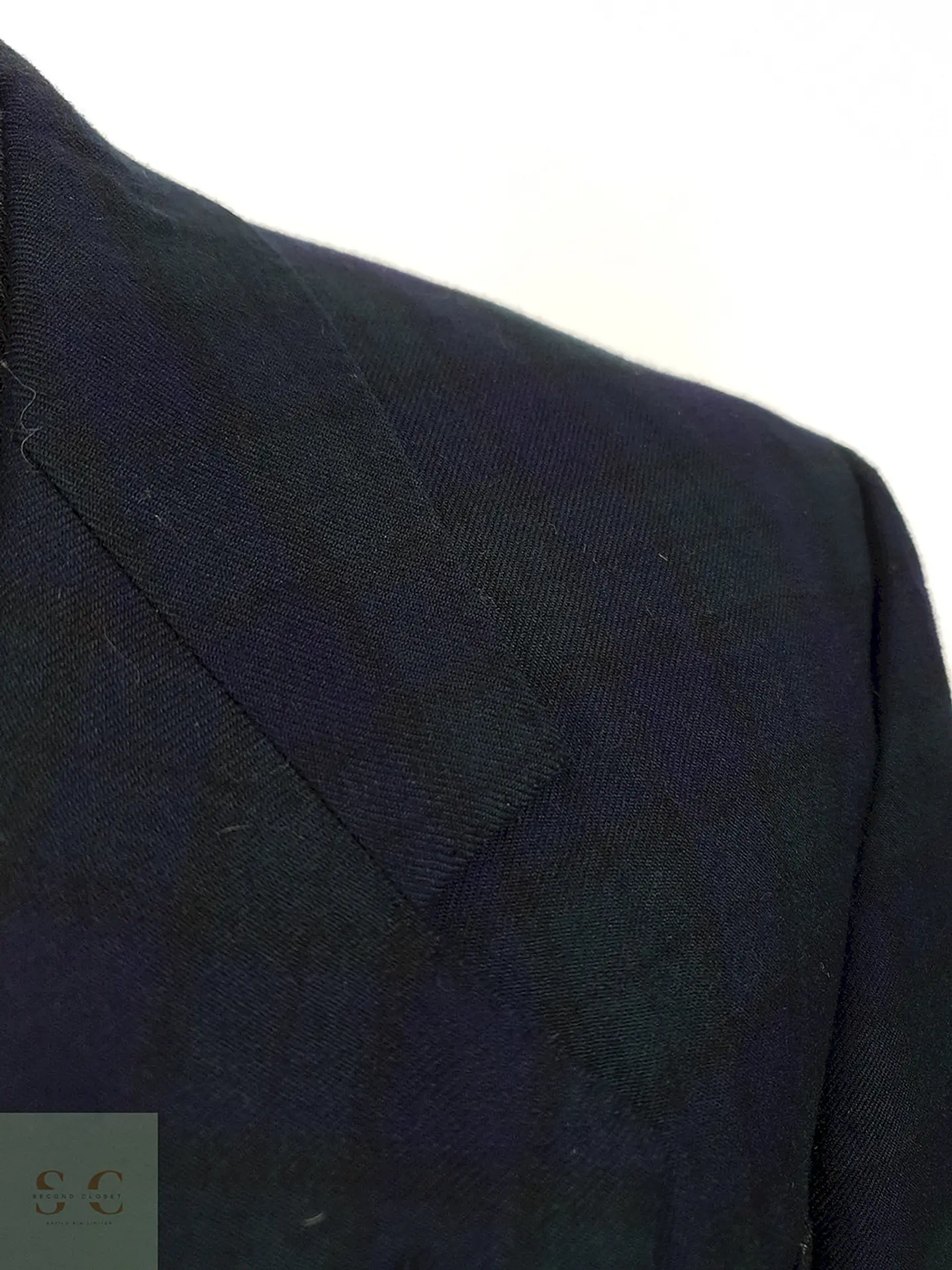 Blazer First Class Azul Verde Cuadros Lana Virgen - Talla L 3