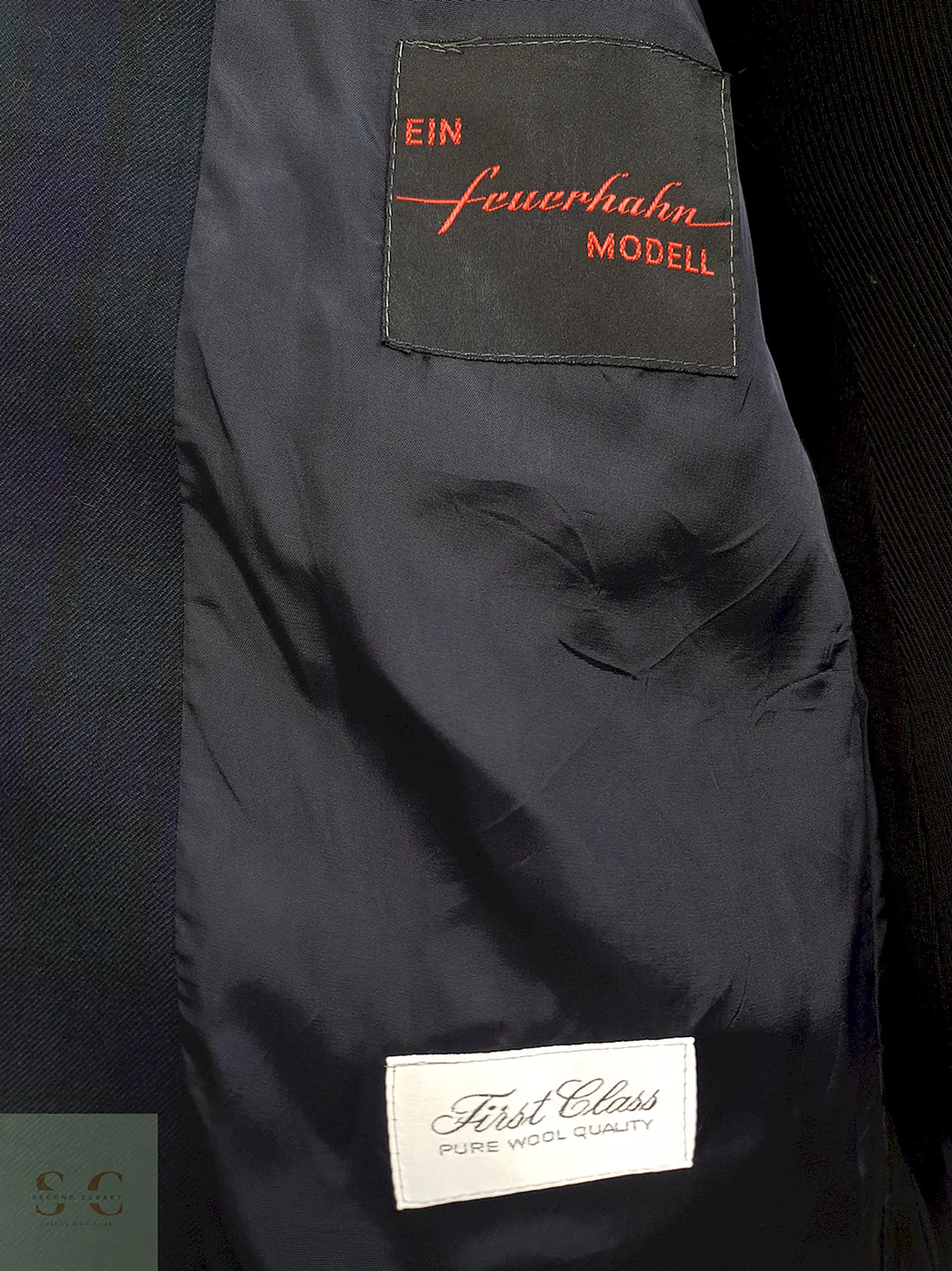 Blazer First Class Azul Verde Cuadros Lana Virgen - Talla L 6