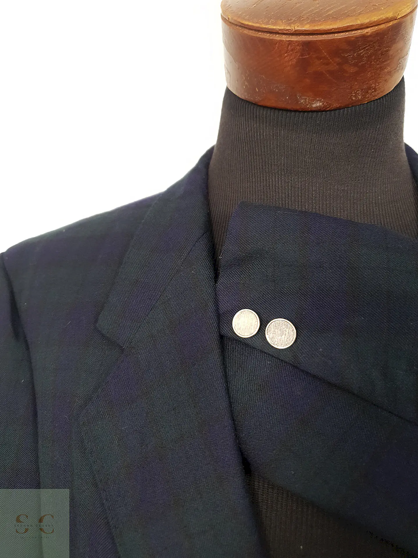 Blazer First Class Azul Verde Cuadros Lana Virgen - Talla L 9