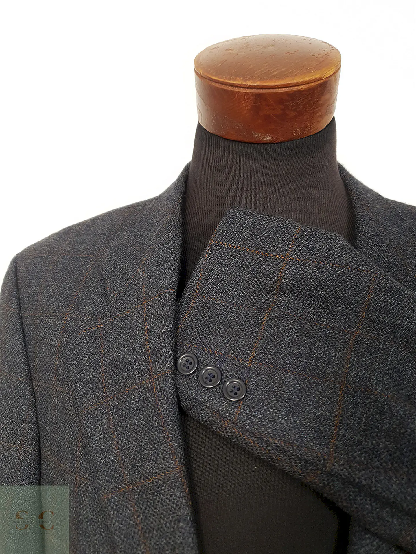 Blazer Bonazzi Italiano Azul Plomo Lana Virgen - Talla XL 3