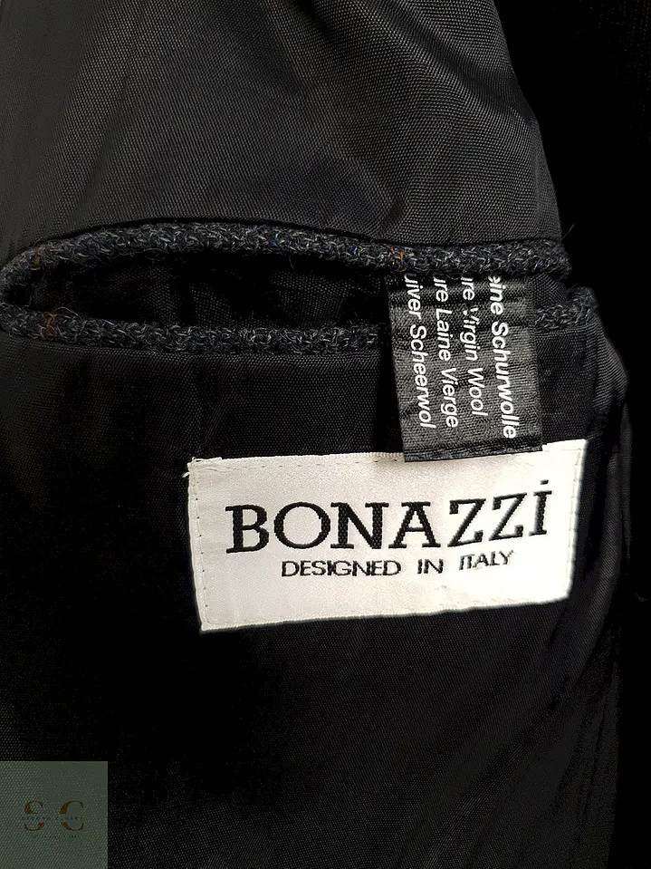 Blazer Bonazzi Italiano Azul Plomo Lana Virgen - Talla XL 5