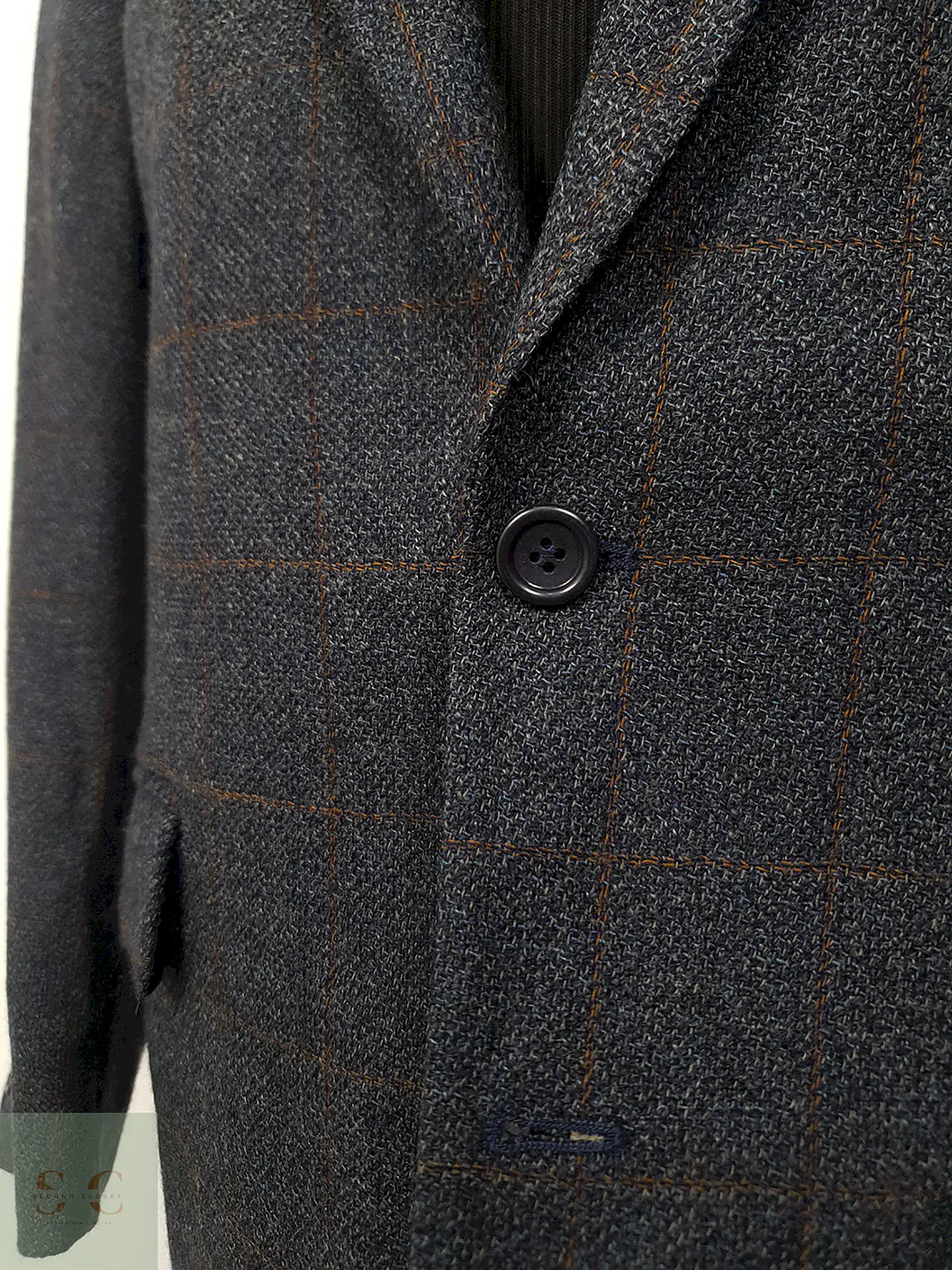 Blazer Bonazzi Italiano Azul Plomo Lana Virgen - Talla XL 8