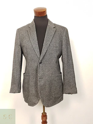Blazer Bpc Collection Plomo Lana - Talla ML