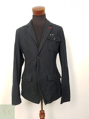 Blazer Tom Tailor Negro Algodón - Talla SM