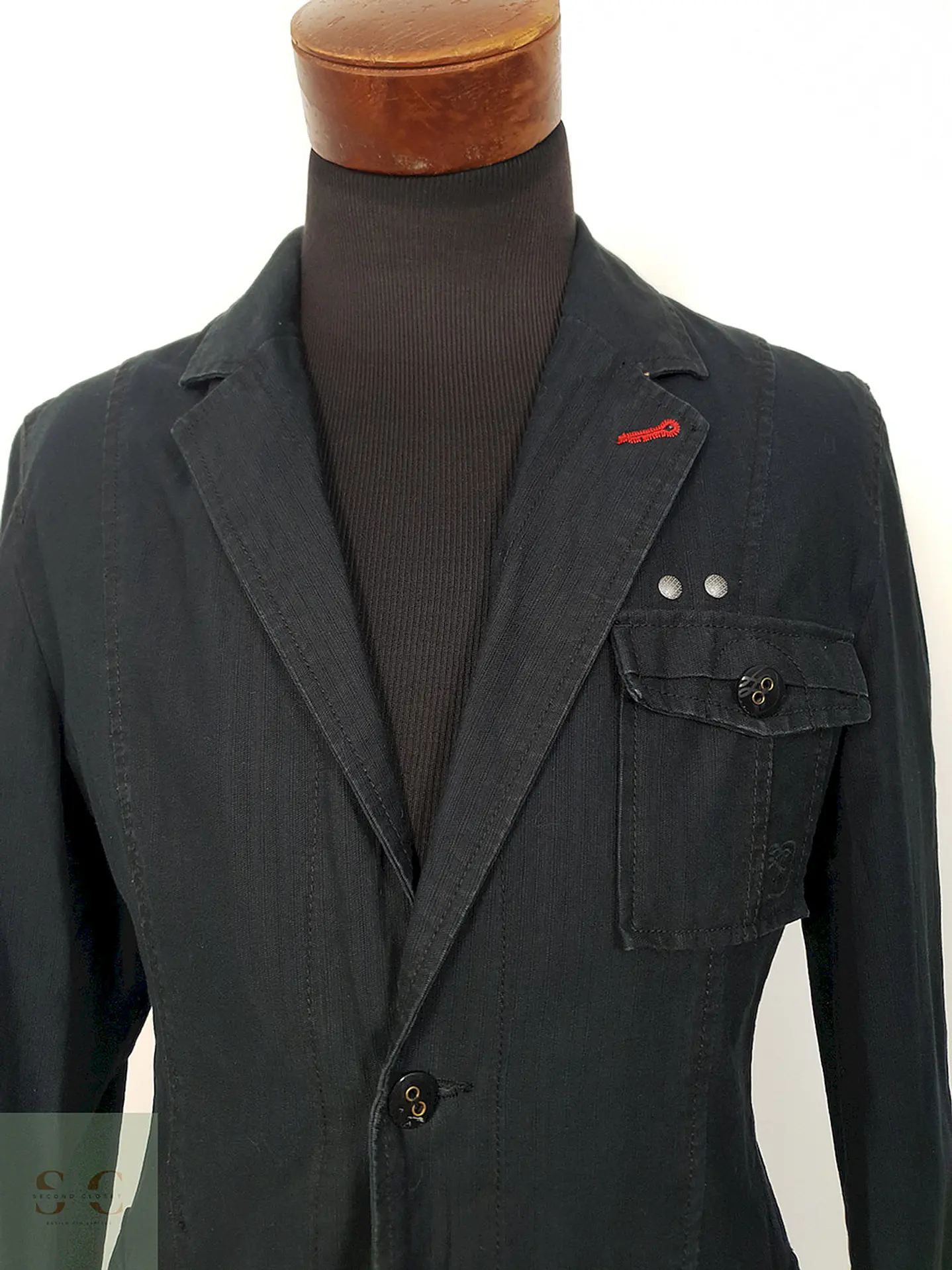 Blazer Tom Tailor Negro Algodón - Talla SM 8