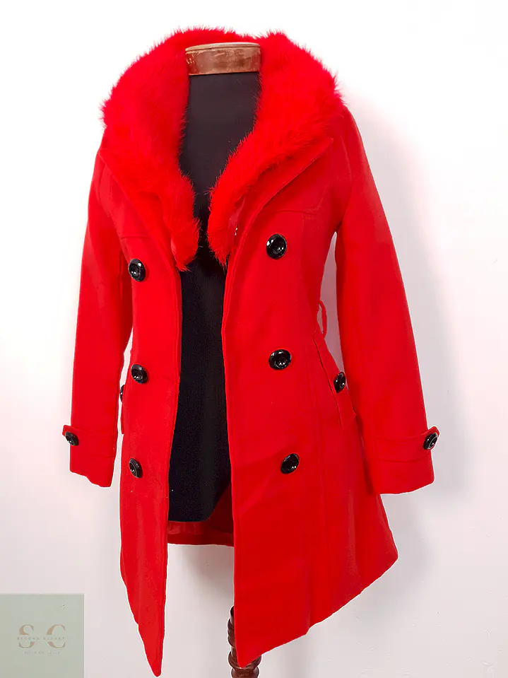 Abrigo cruzado mujer Owind Rojo - Talla XS 2