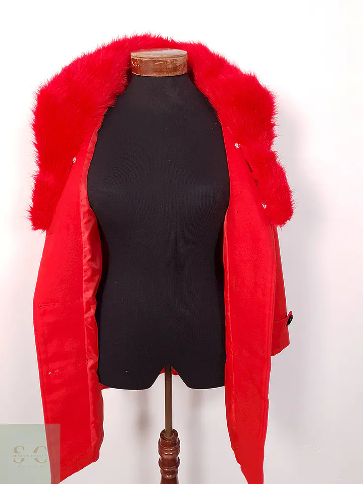 Abrigo cruzado mujer Owind Rojo - Talla XS 4