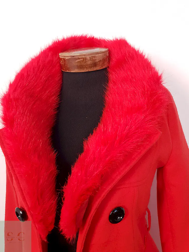 Abrigo cruzado mujer Owind Rojo - Talla XS 7
