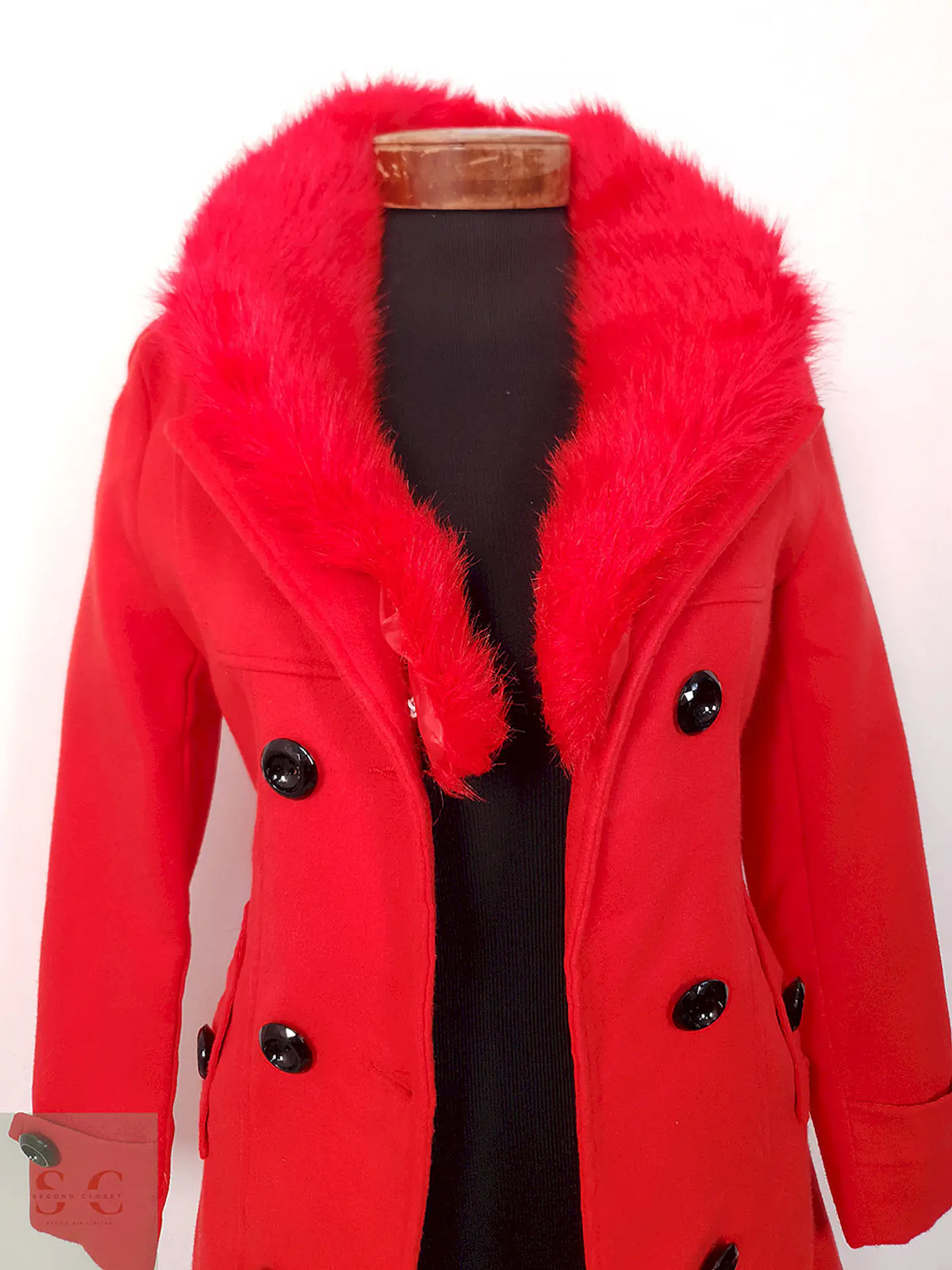 Abrigo cruzado mujer Owind Rojo - Talla XS 8