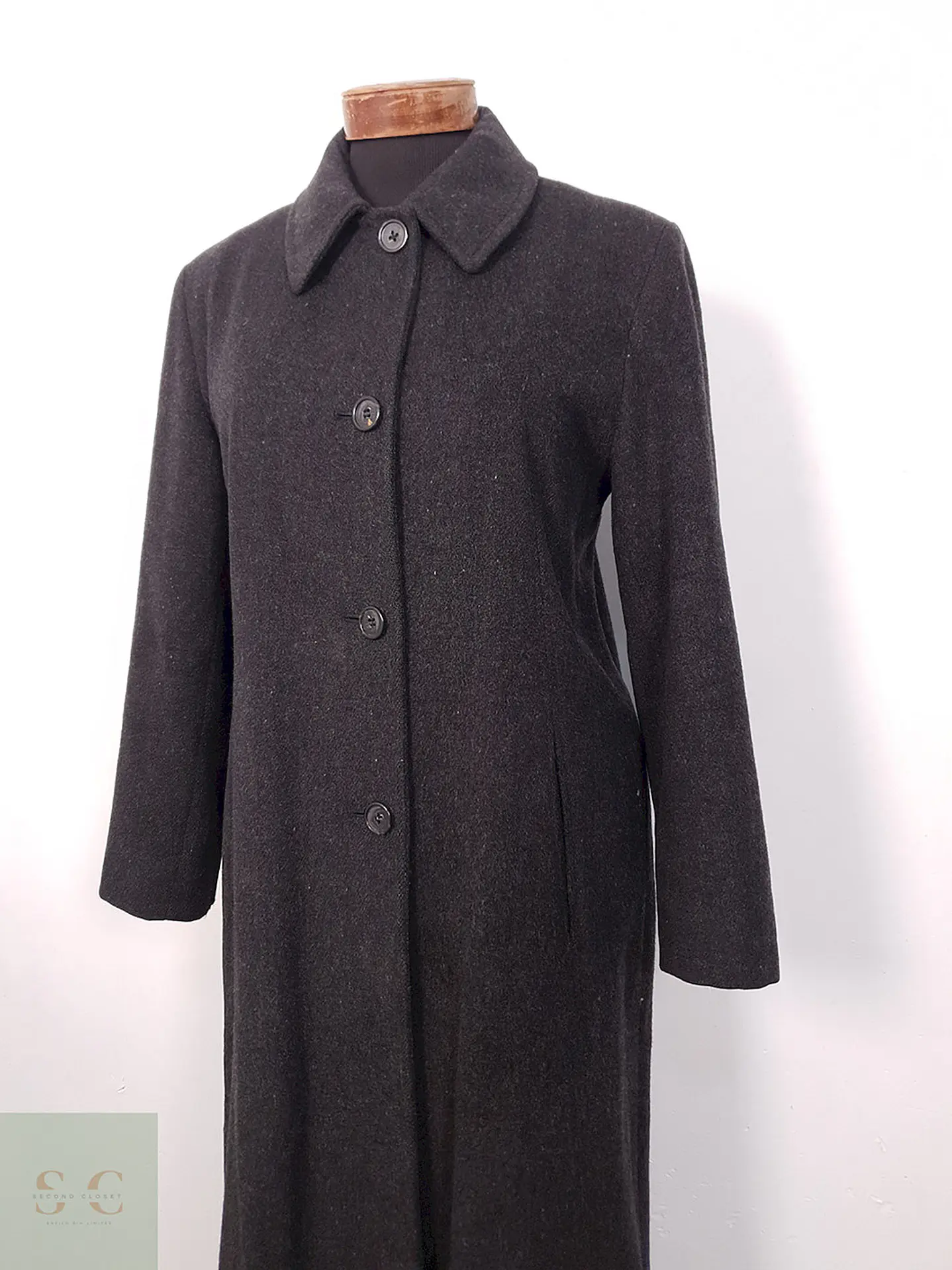 Abrigo largo mujer Calvin Klein Plomo Lana - Talla ML 2