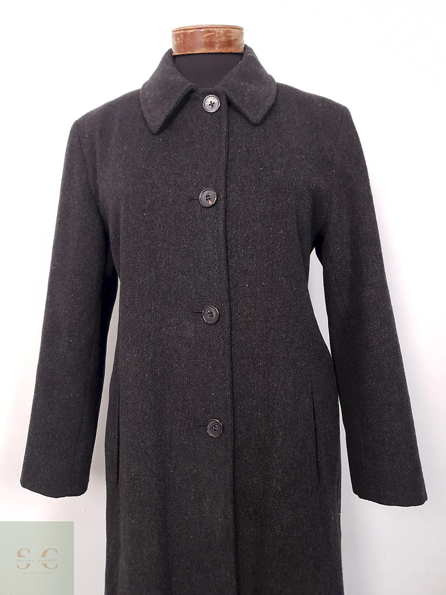Abrigo largo mujer Calvin Klein Plomo Lana - Talla ML 3