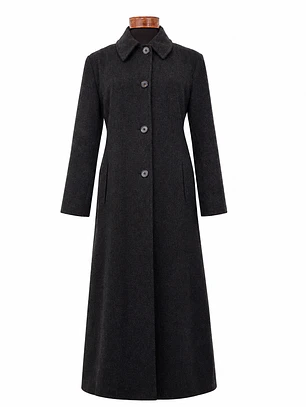 Abrigo largo mujer Calvin Klein Plomo Lana - Talla ML