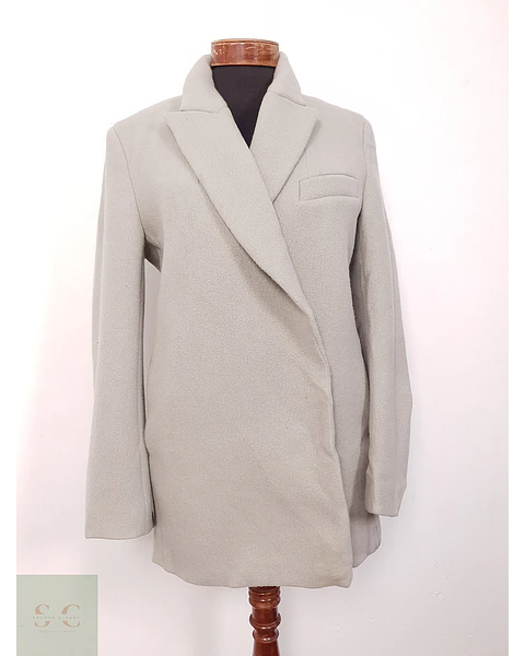Abrigo mujer Gris Claro Manteco Italia Lana Gruesa – TALLA L