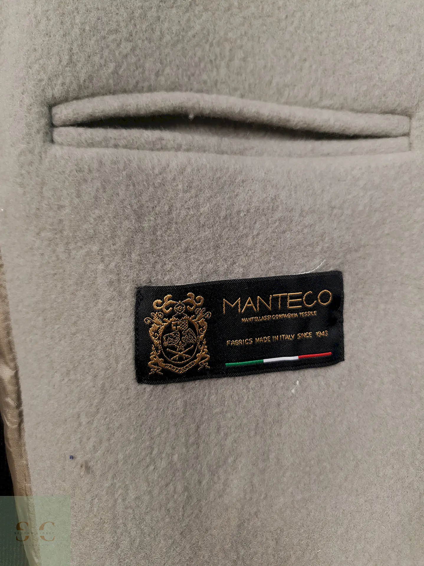 Abrigo mujer Gris Claro Manteco Italia Lana Gruesa – TALLA L 6