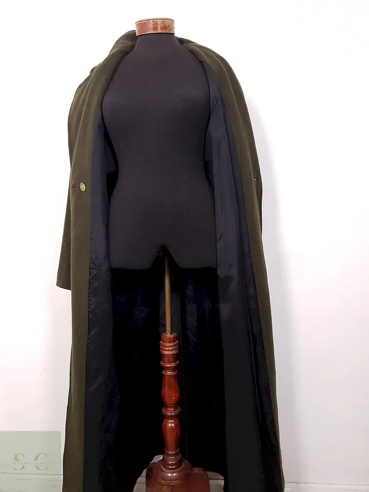Abrigo largo mujer Pietro Filipi Verde Lana - Talla LXL 9
