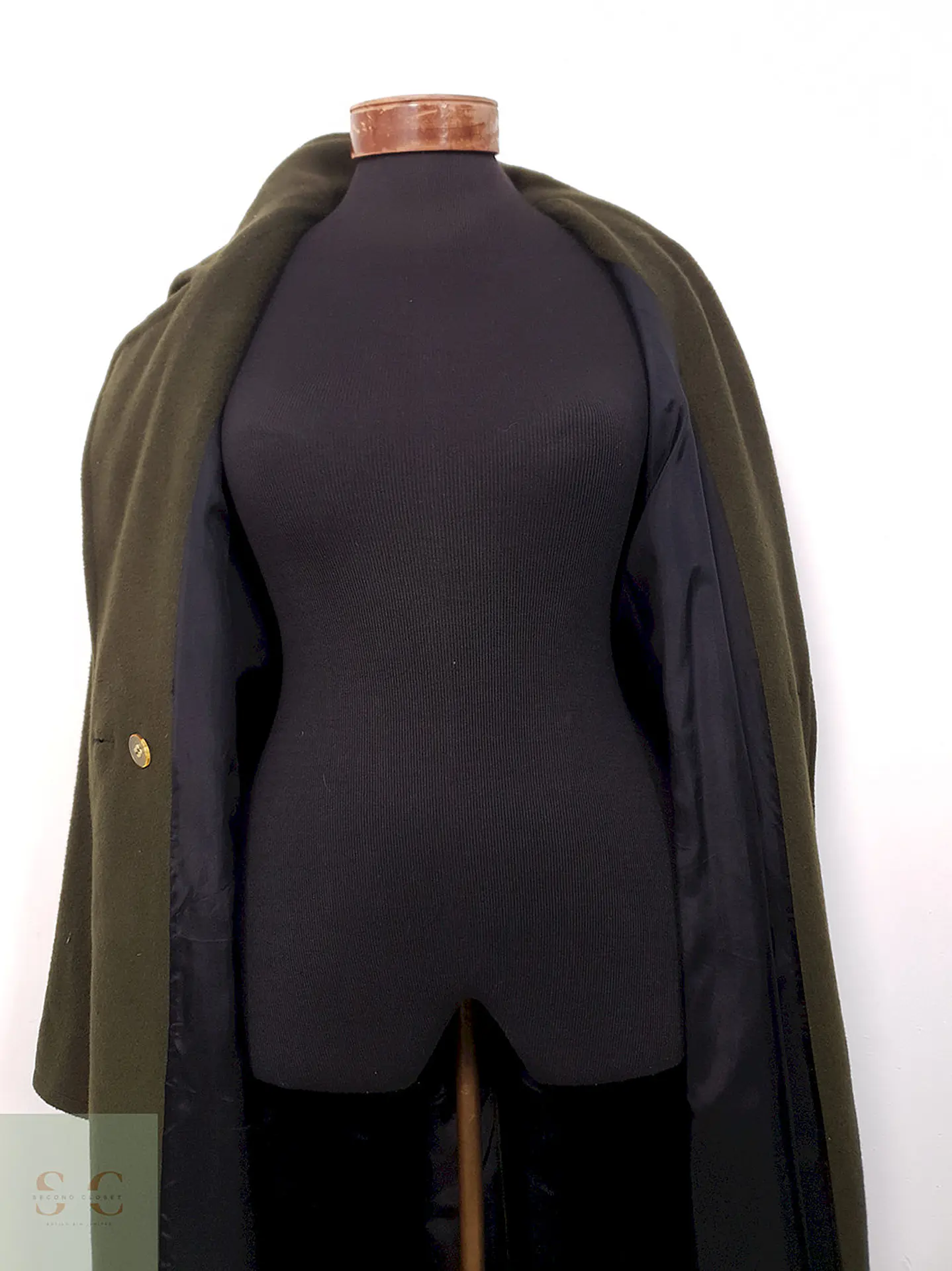 Abrigo largo mujer Pietro Filipi Verde Lana - Talla LXL 8