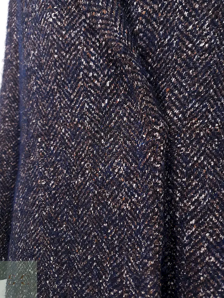 Abrigo largo mujer Pietro Filipi Azul y Café Lana Seda Cashmere - Talla ML 6