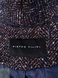 Abrigo largo mujer Pietro Filipi Azul y Café Lana Seda Cashmere - Talla ML - Miniatura 7